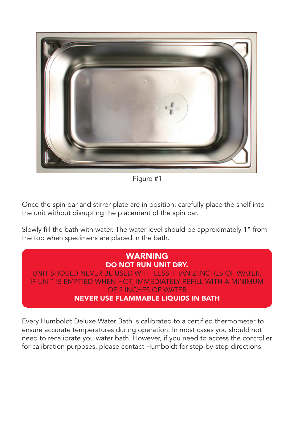 Warning | Humboldt H-1394 Deluxe Water Baths User Manual | Page 4 / 8