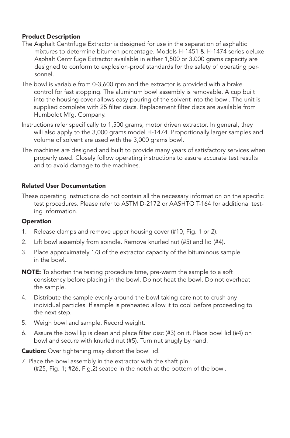 Humboldt H-1474 Centrifugal Extractor User Manual | Page 2 / 4