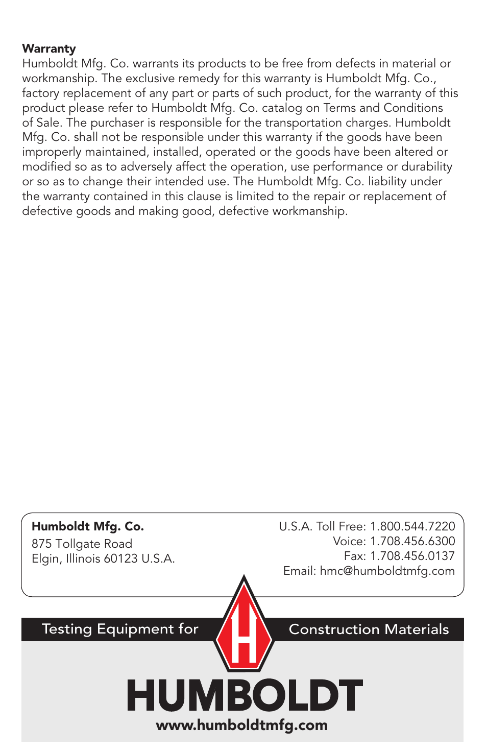 Humboldt | Humboldt H-1756.4F Vibrating, De-airing Device User Manual | Page 4 / 4