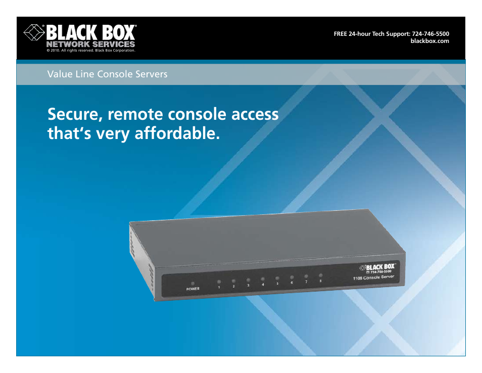 Black Box 1108 Console Server User Manual | 4 pages