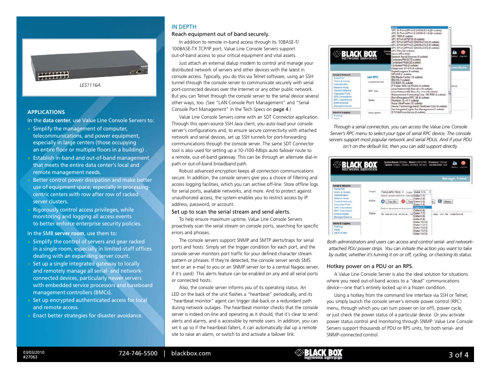 Black box, 3 of 4 | Black Box 1108 Console Server User Manual | Page 3 / 4