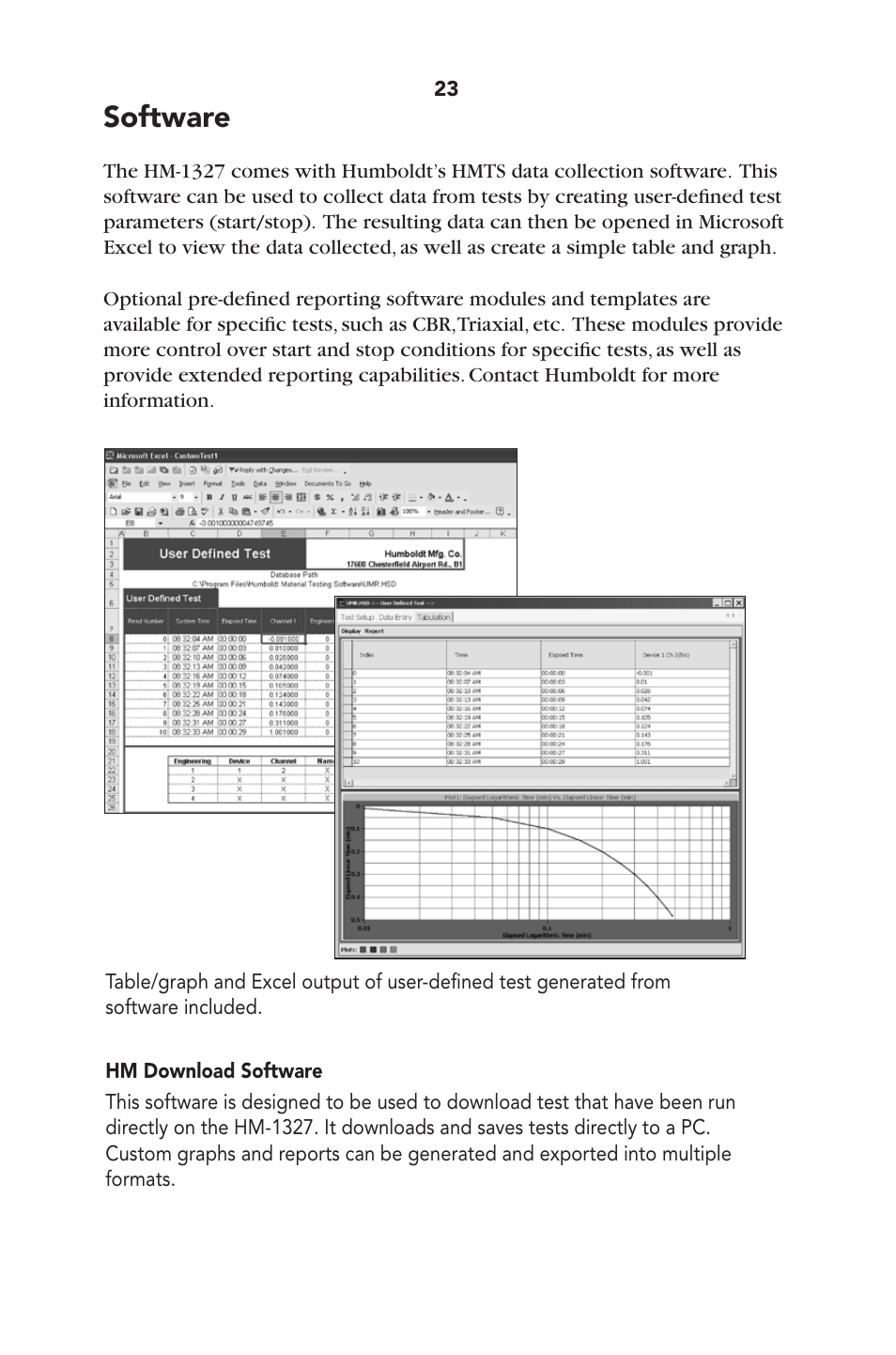 Software | Humboldt HM-1327 Humboldt Marshall/TSR Loader User Manual | Page 26 / 32