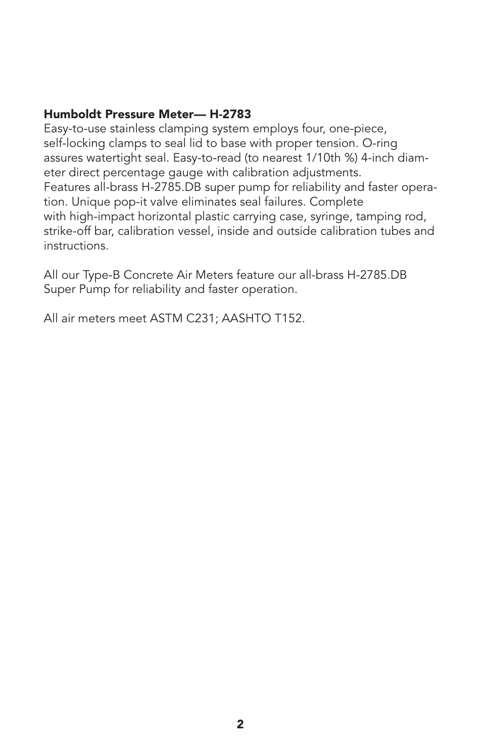 Humboldt H-2783 Pressure Meter User Manual | Page 3 / 8