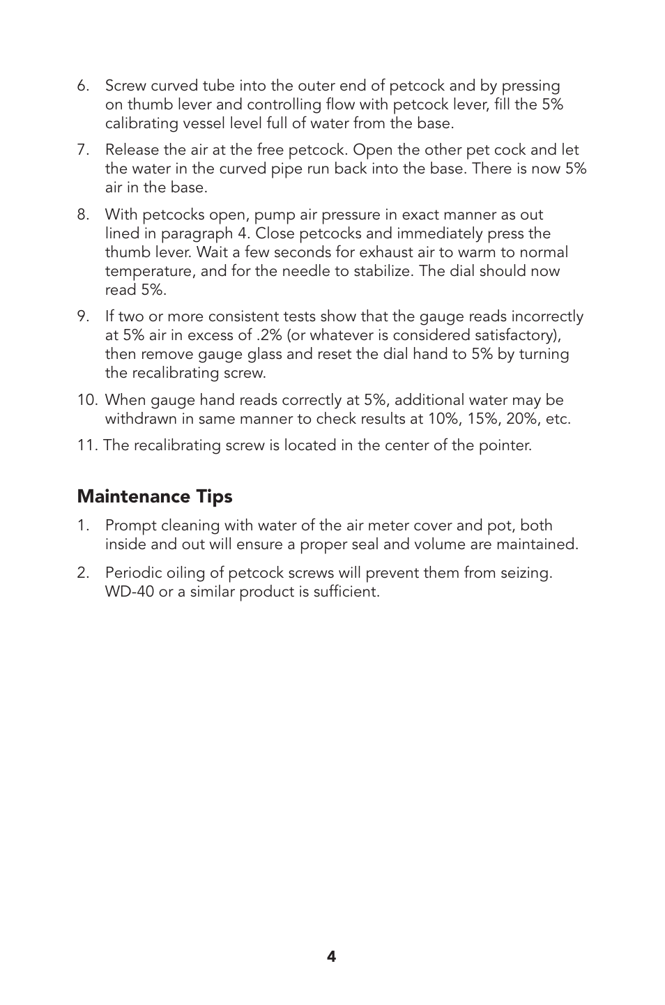 Maintenance tips | Humboldt H-2786 Air Meter User Manual | Page 5 / 8