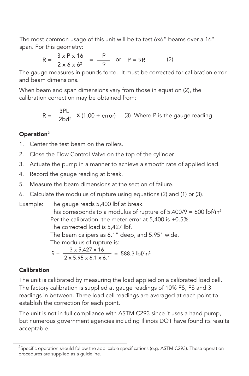 Humboldt H-3033A Concrete Beam Tester User Manual | Page 4 / 12