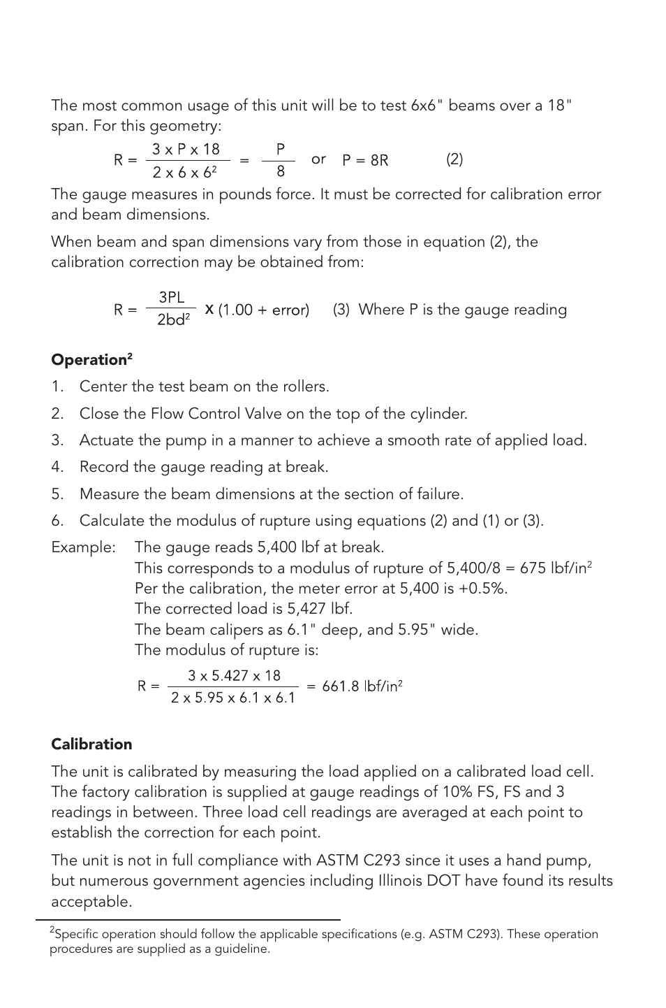 Humboldt H-3033A Concrete Beam Tester User Manual | Page 7 / 12