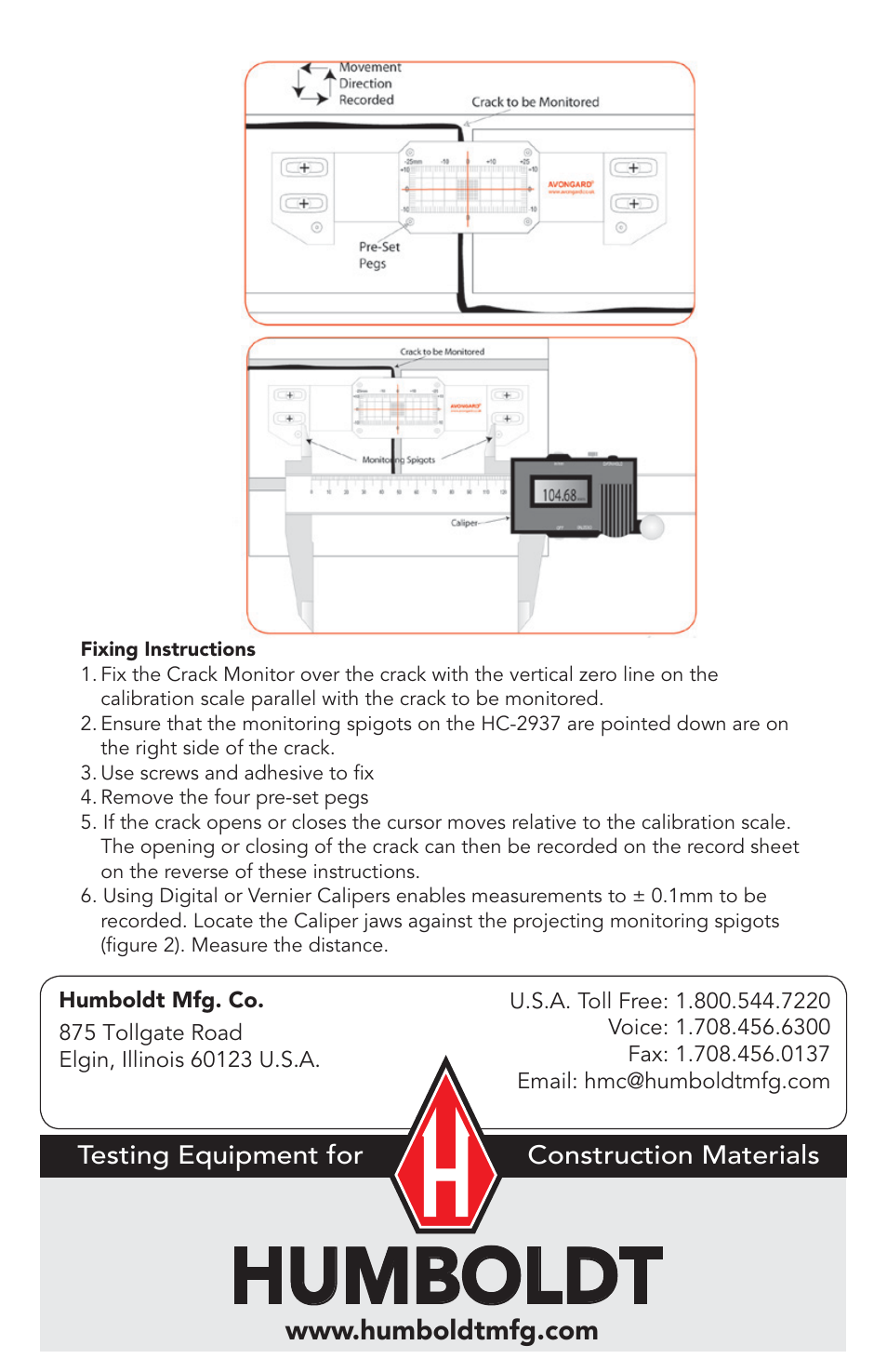 Humboldt | Humboldt HC-2937 Crack Monitor Plus User Manual | Page 4 / 4