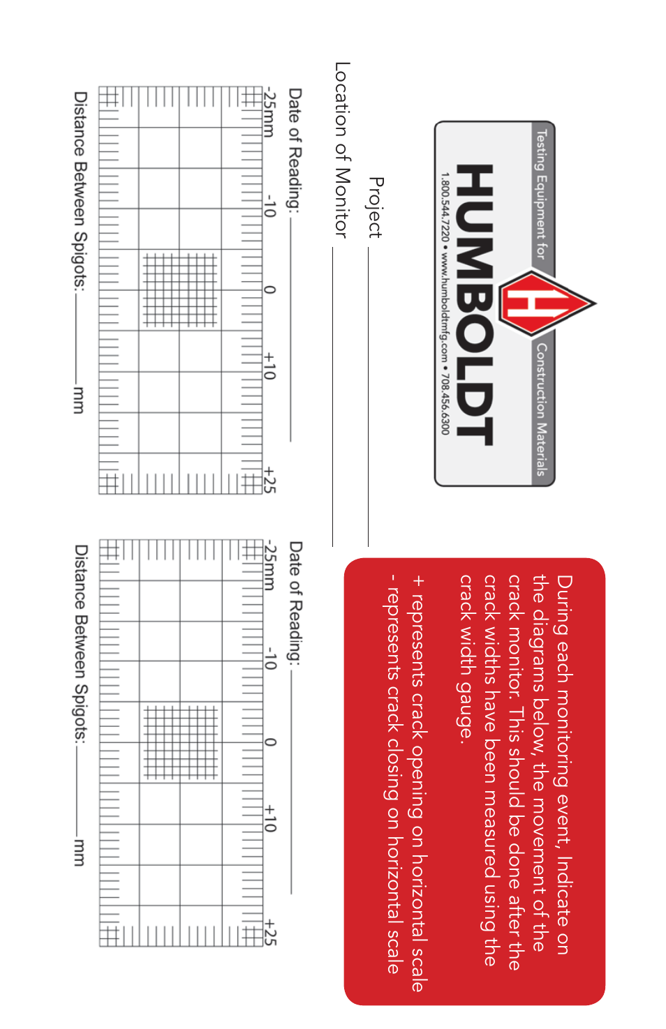 Humboldt HC-2938 Corner Crack Monitor User Manual | Page 3 / 4
