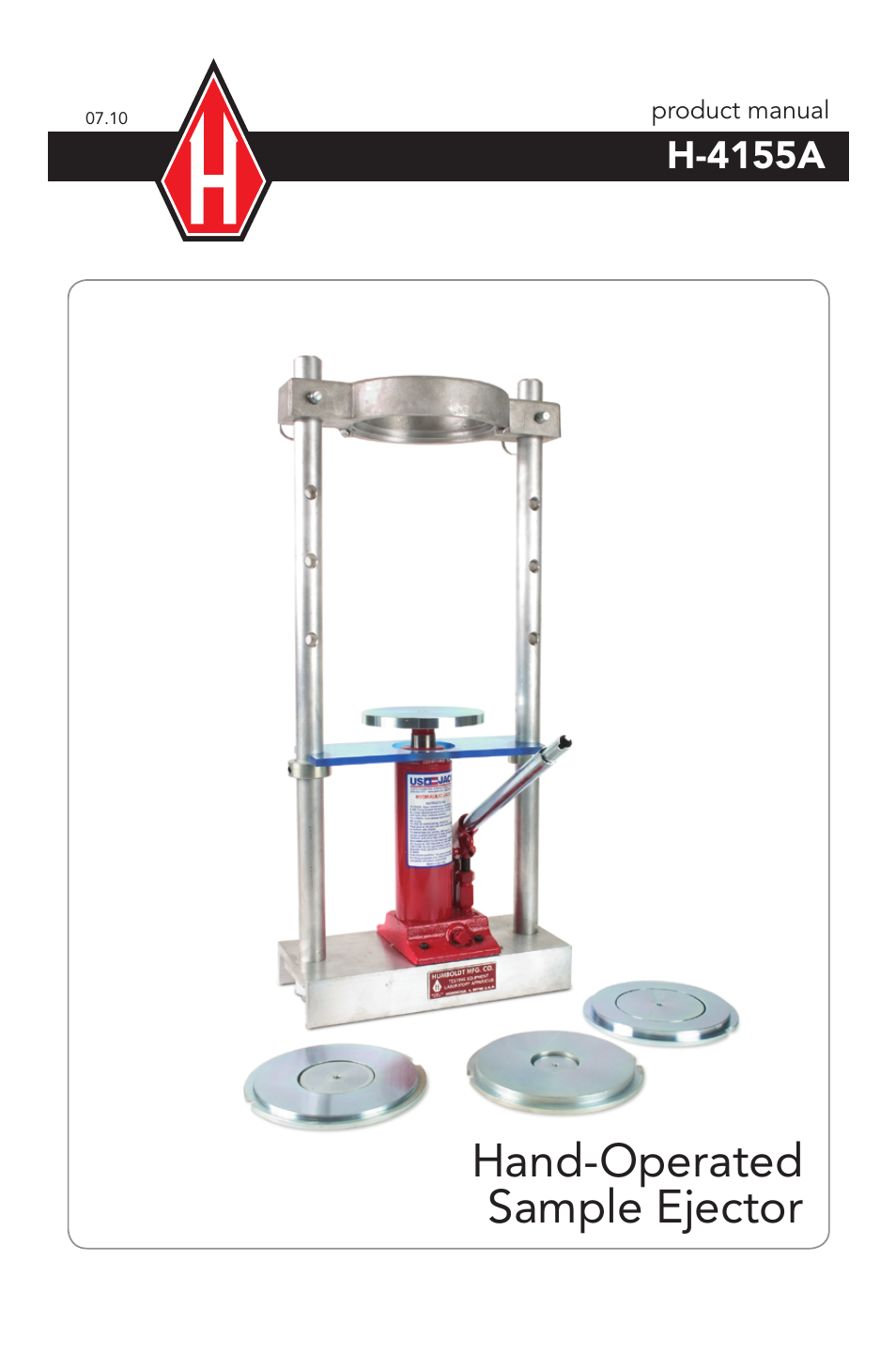 Humboldt H-4155A Hand-Operated Sample Ejector User Manual | 4 pages
