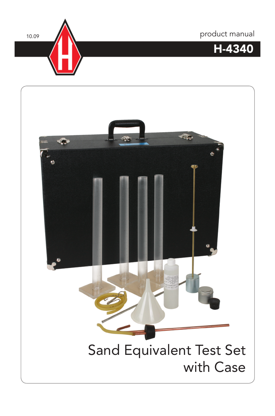 Humboldt H-4340 Sand Equivalent Test Set with Case User Manual | 12 pages