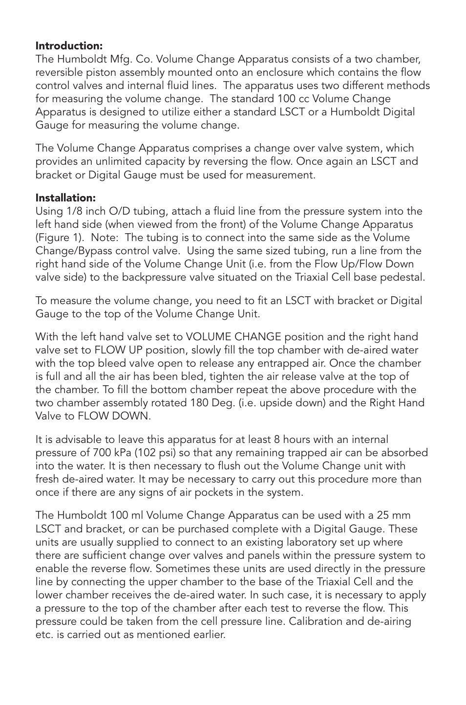 Humboldt HM-2315 Volume Change Apparatus User Manual | Page 2 / 4
