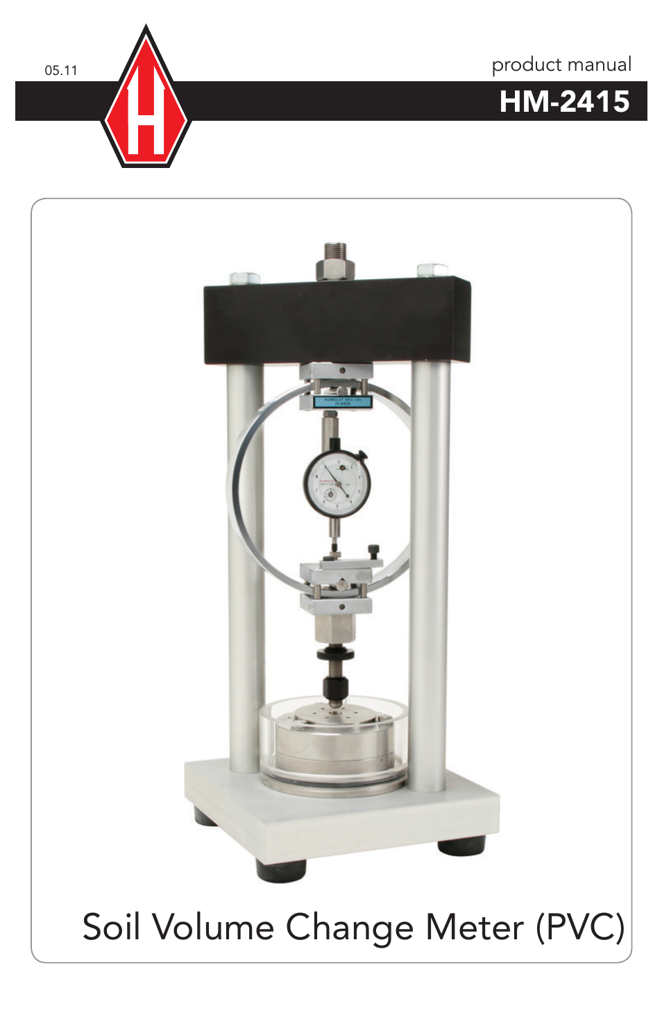 Humboldt HM-2415 Soil Volume Change Meter (PVC) User Manual | 12 pages