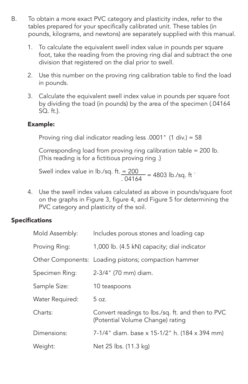 Humboldt HM-2415 Soil Volume Change Meter (PVC) User Manual | Page 6 / 12