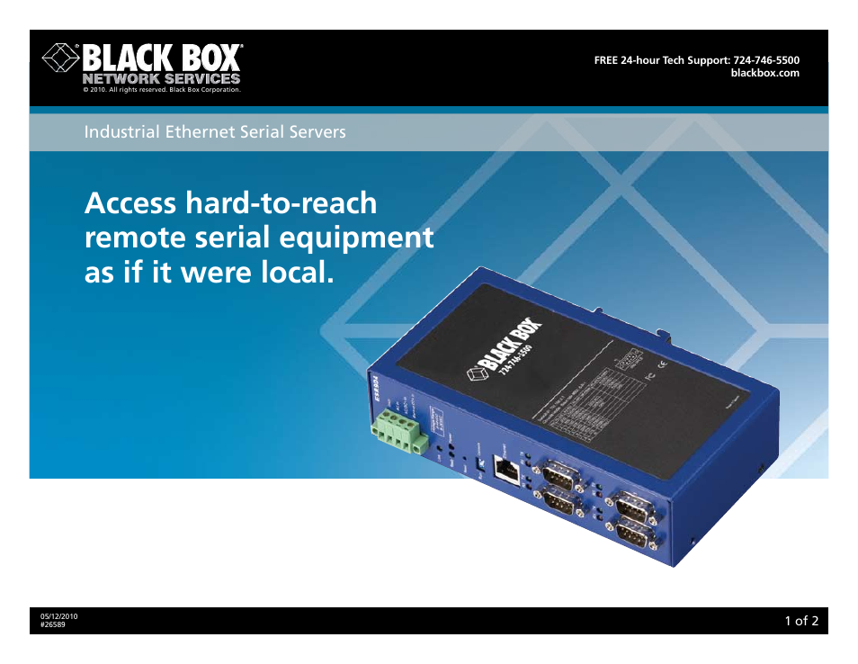 Black Box 26589 User Manual | 2 pages