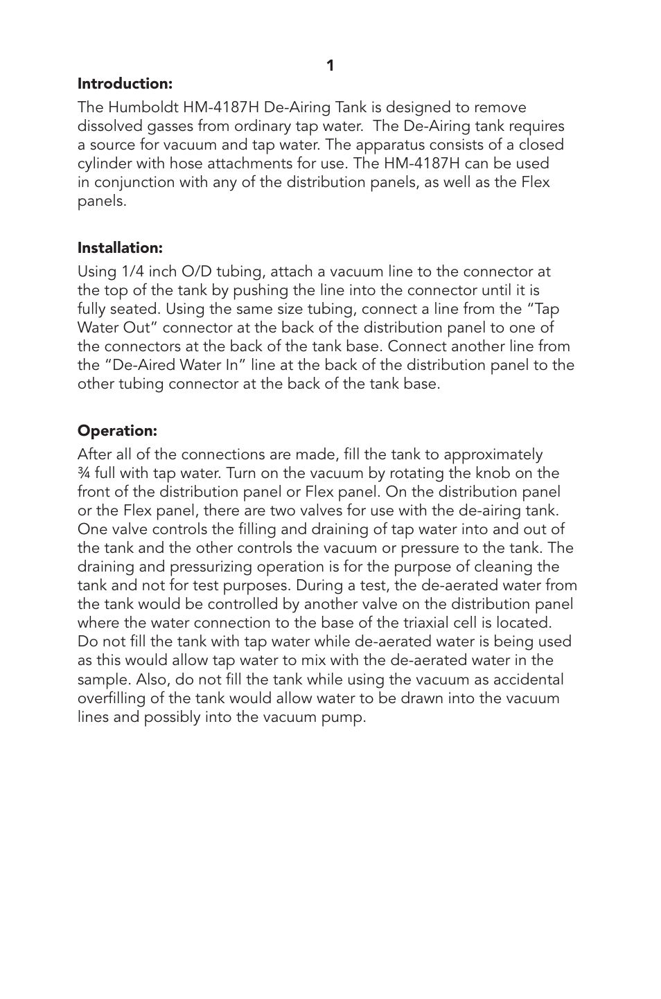 Humboldt HM-4187H De-Airing Tank User Manual | Page 3 / 8