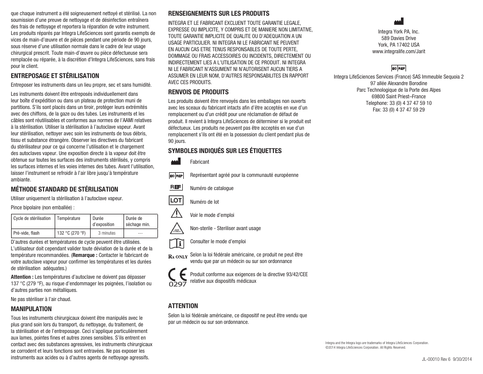 Integra LifeSciences Bipolar Forceps User Manual | Page 6 / 12
