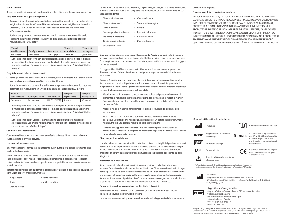 Integra LifeSciences Catheters, Female and Catheter-Dilators, Walther User Manual | Page 10 / 12