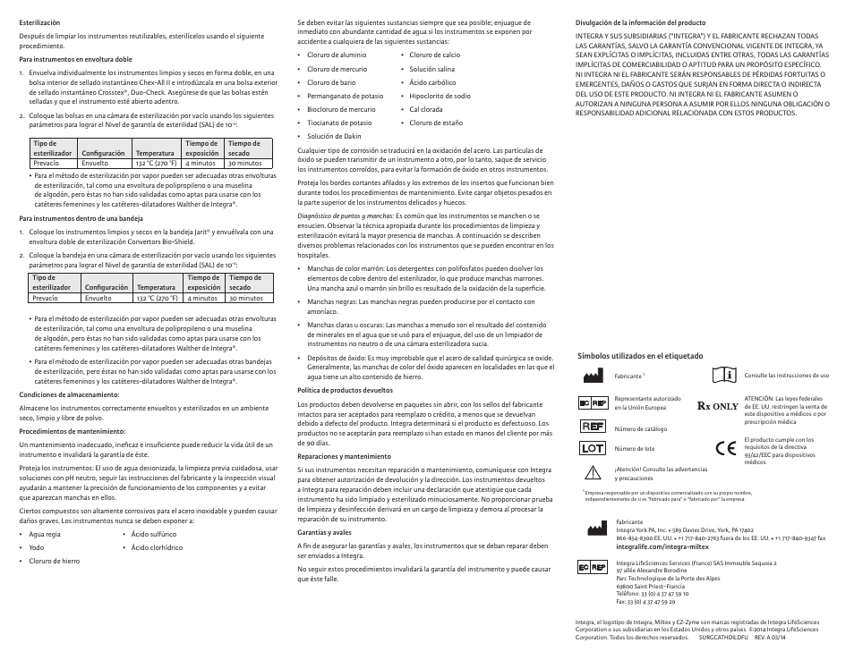 Integra LifeSciences Catheters, Female and Catheter-Dilators, Walther User Manual | Page 4 / 12