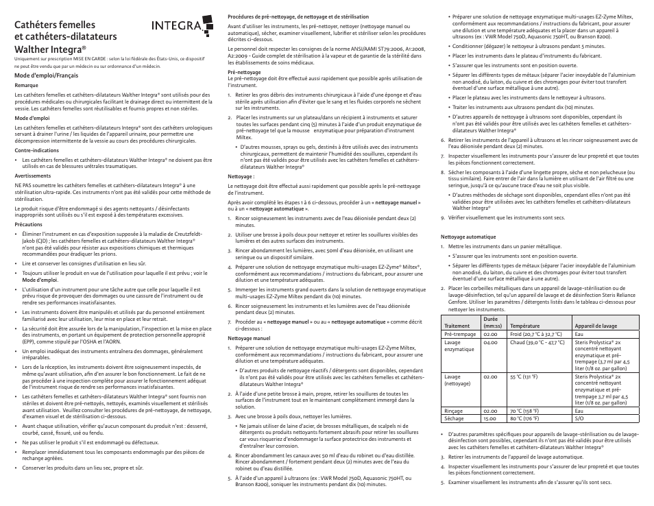 Integra LifeSciences Catheters, Female and Catheter-Dilators, Walther User Manual | Page 5 / 12