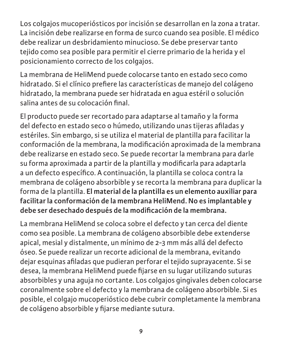 Integra LifeSciences Collagen Membrane, HeliMend  User Manual | Page 19 / 65