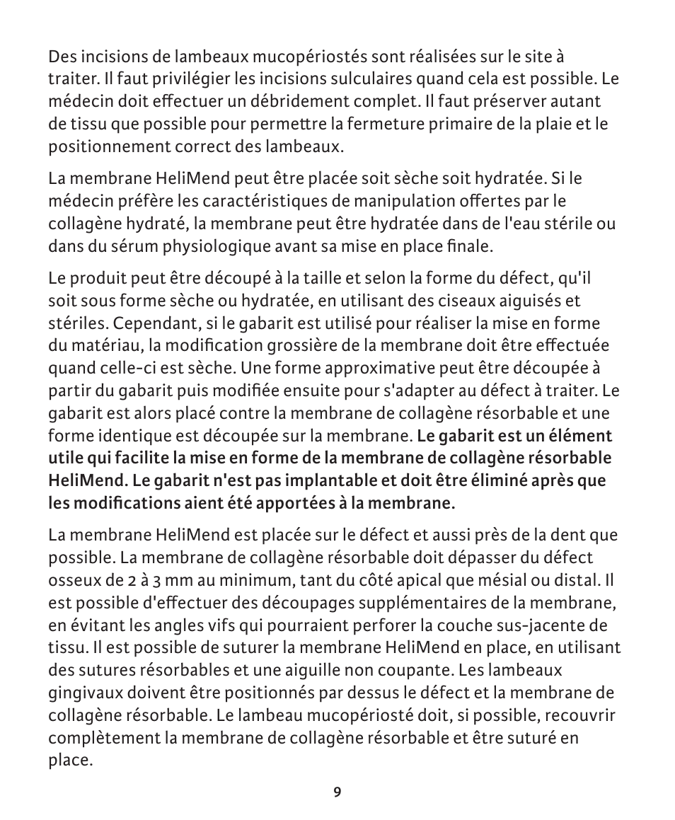 Integra LifeSciences Collagen Membrane, HeliMend  User Manual | Page 30 / 65