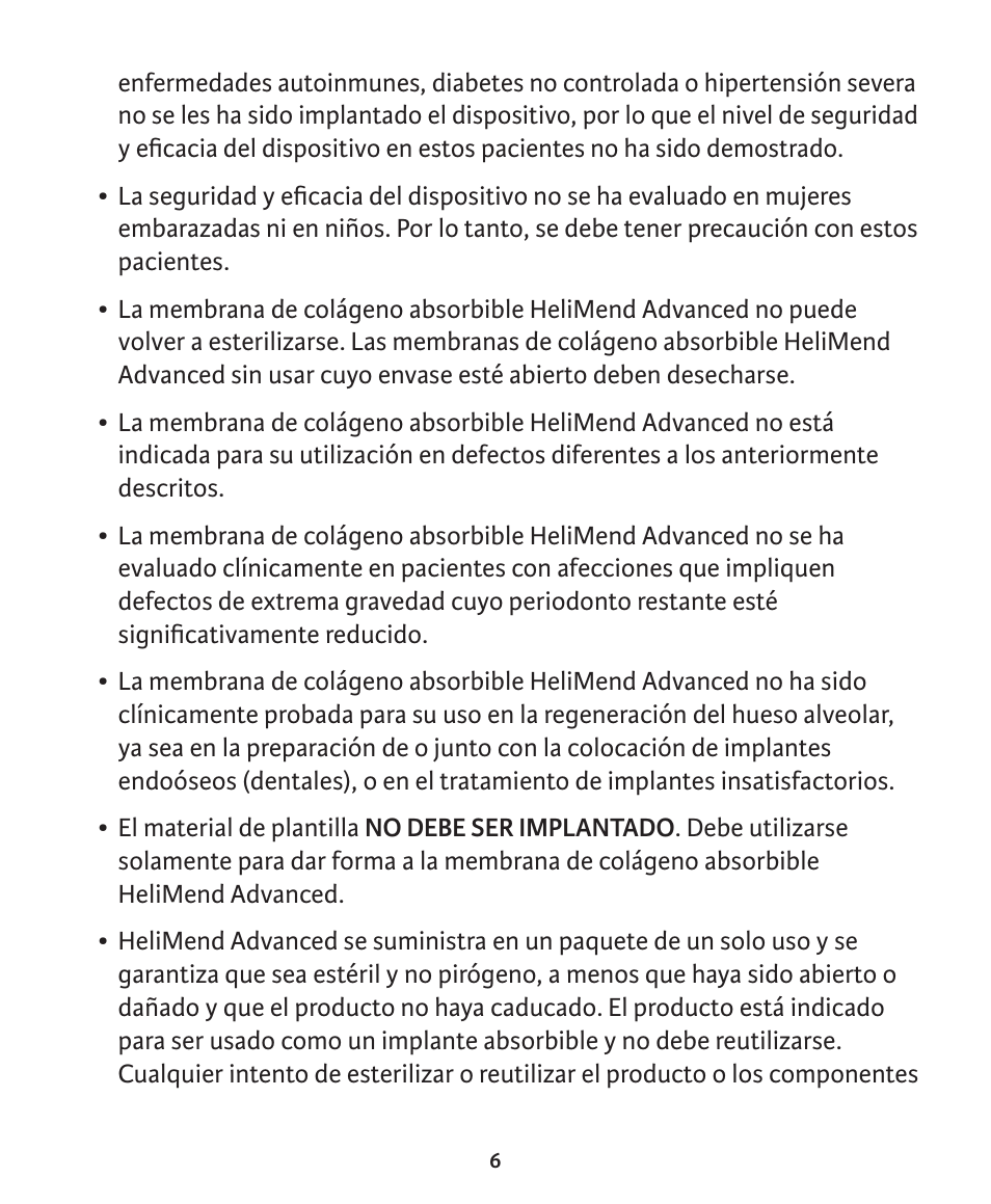 Integra LifeSciences Collagen Membrane, HeliMend Advanced  User Manual | Page 16 / 65