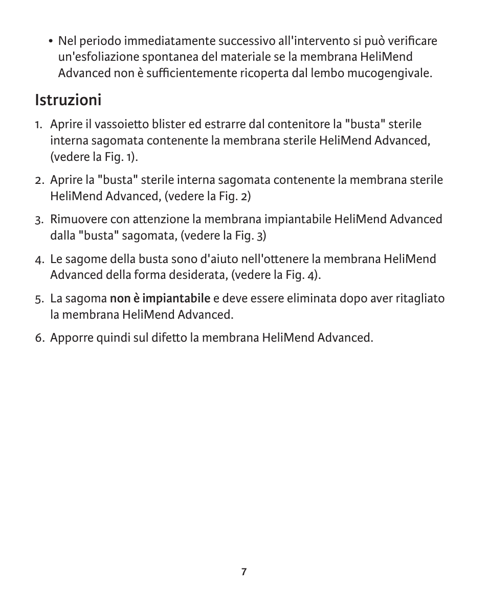Istruzioni | Integra LifeSciences Collagen Membrane, HeliMend Advanced  User Manual | Page 50 / 65