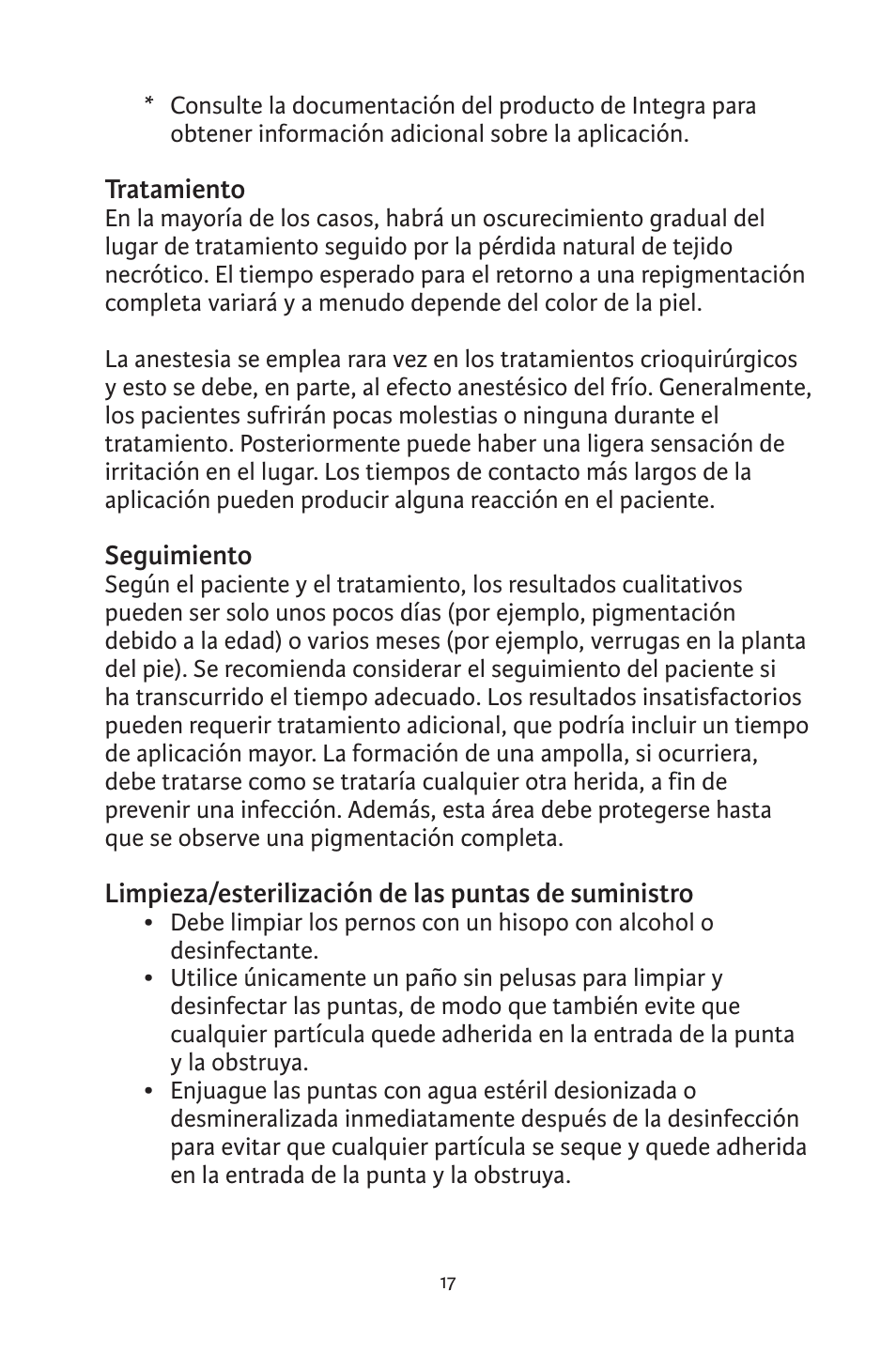 Integra LifeSciences CryoSolutions Cryosurgical Unit User Manual | Page 17 / 60