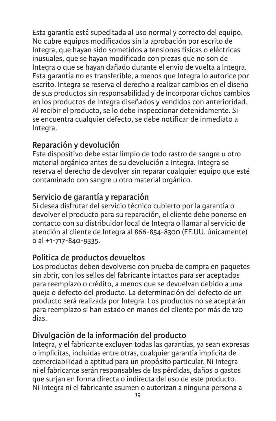 Integra LifeSciences CryoSolutions Cryosurgical Unit User Manual | Page 19 / 60