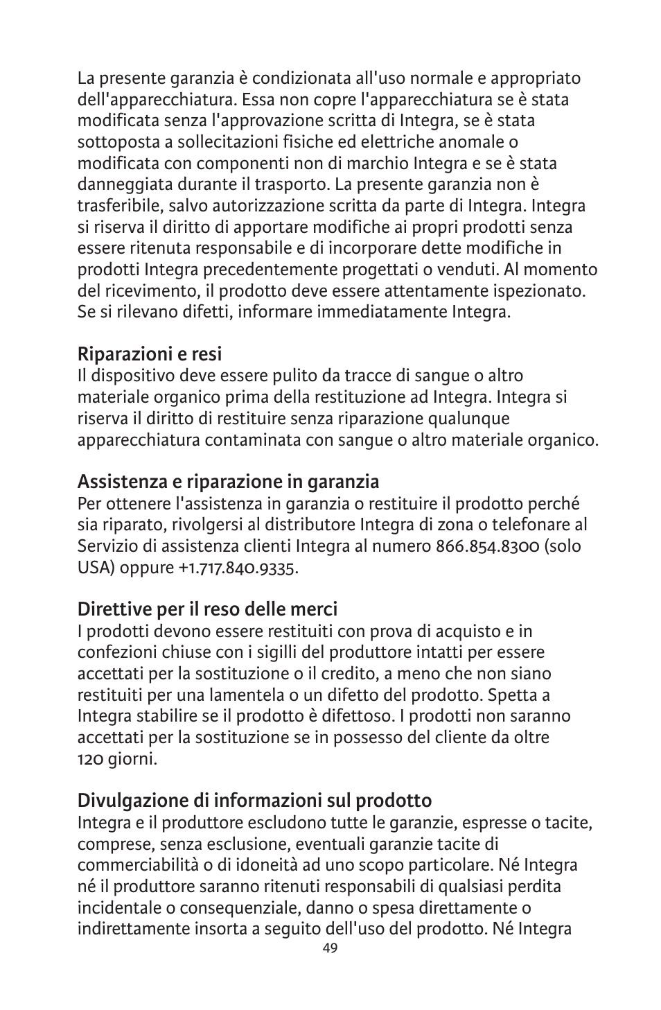 Integra LifeSciences CryoSolutions Cryosurgical Unit User Manual | Page 49 / 60