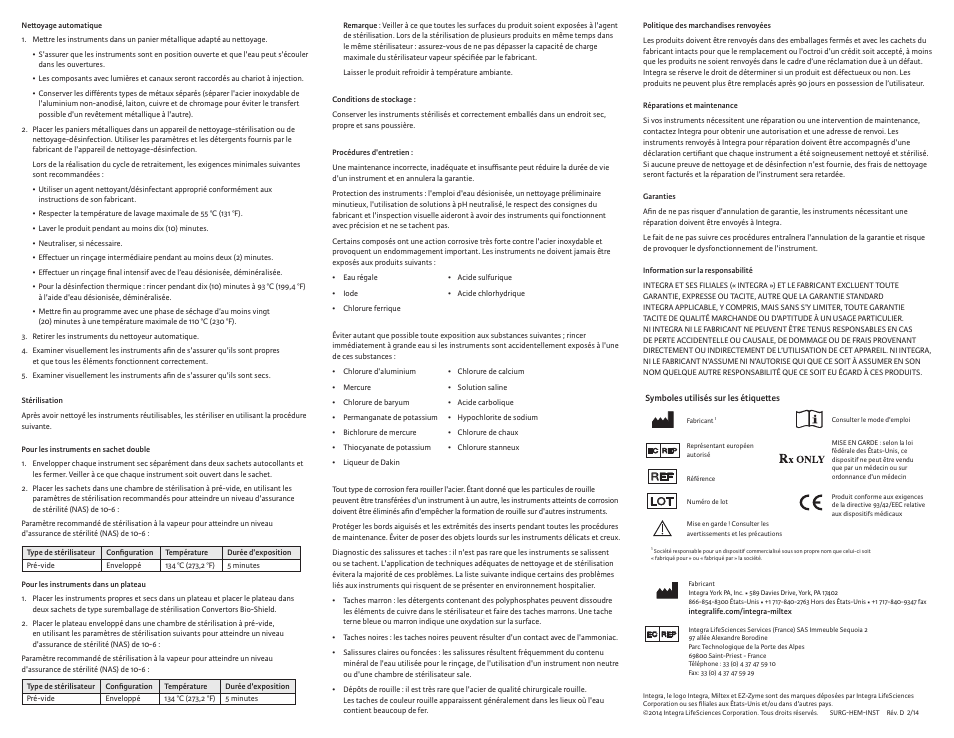 Integra LifeSciences Hemorrhoidal Ligator, McGivney User Manual | Page 6 / 12