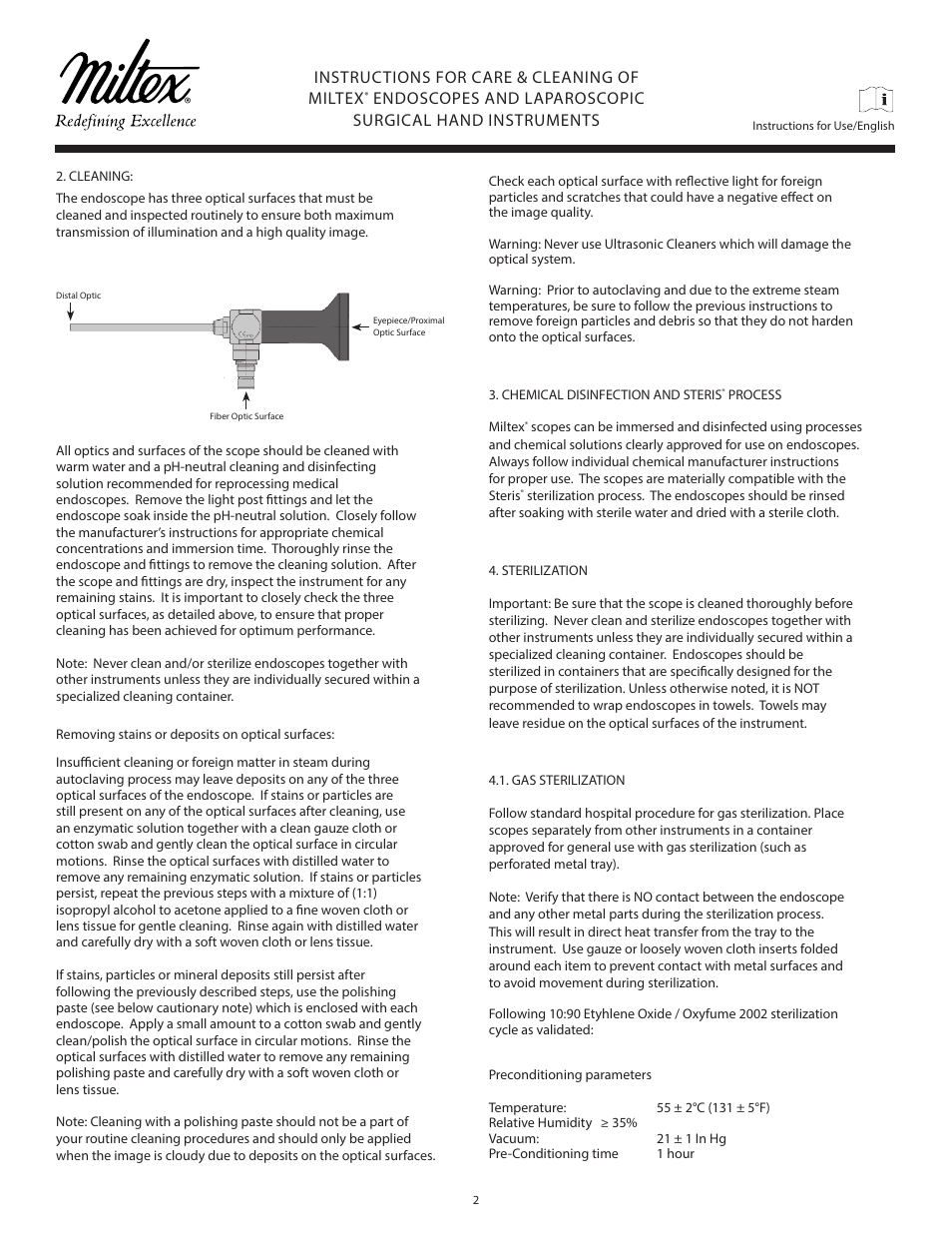 Integra LifeSciences Laparoscopic Instrument Care and Cleaning User Manual | Page 2 / 6
