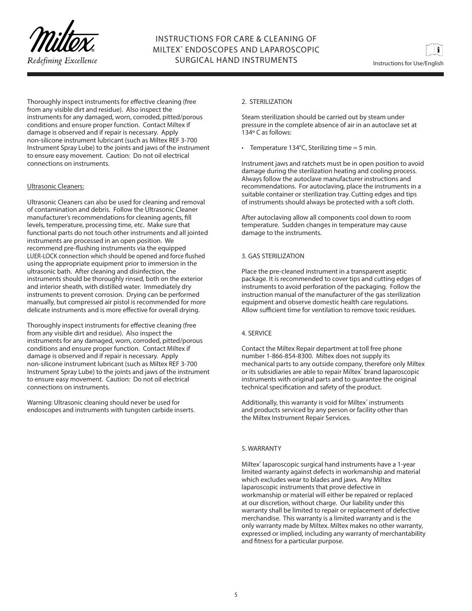 Integra LifeSciences Laparoscopic Instrument Care and Cleaning User Manual | Page 5 / 6