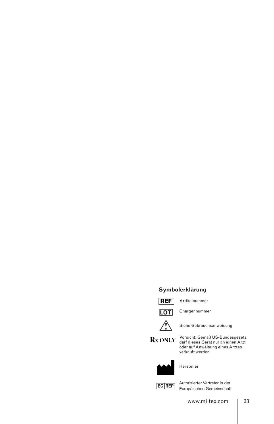 Symbolerklärung | Integra LifeSciences Loupes User Manual | Page 33 / 52
