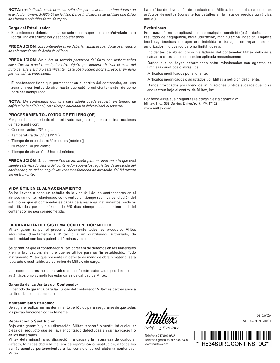 Integra LifeSciences Sterilization Containers, Integra Miltex User Manual | Page 10 / 36