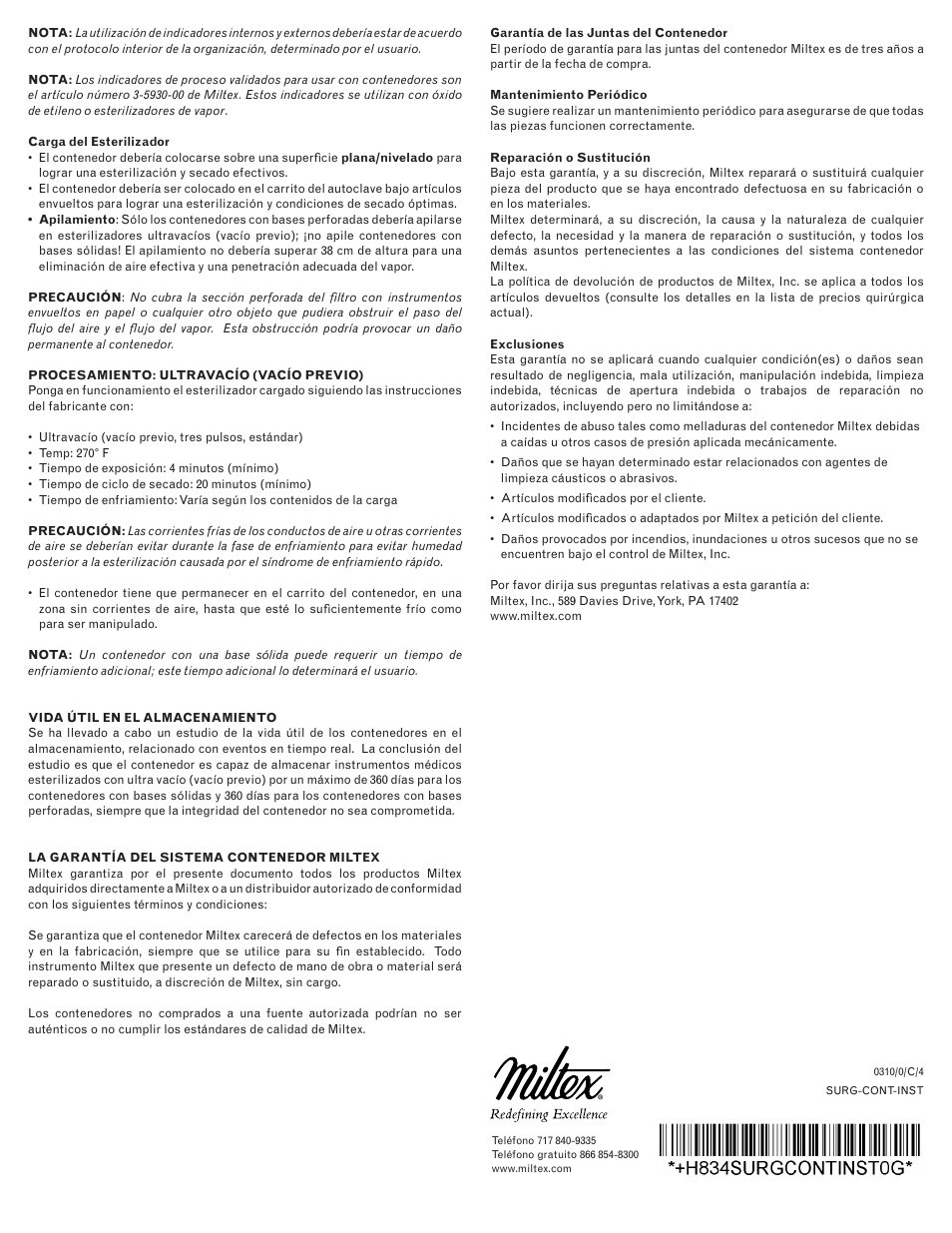 Integra LifeSciences Sterilization Containers, Integra Miltex User Manual | Page 12 / 36