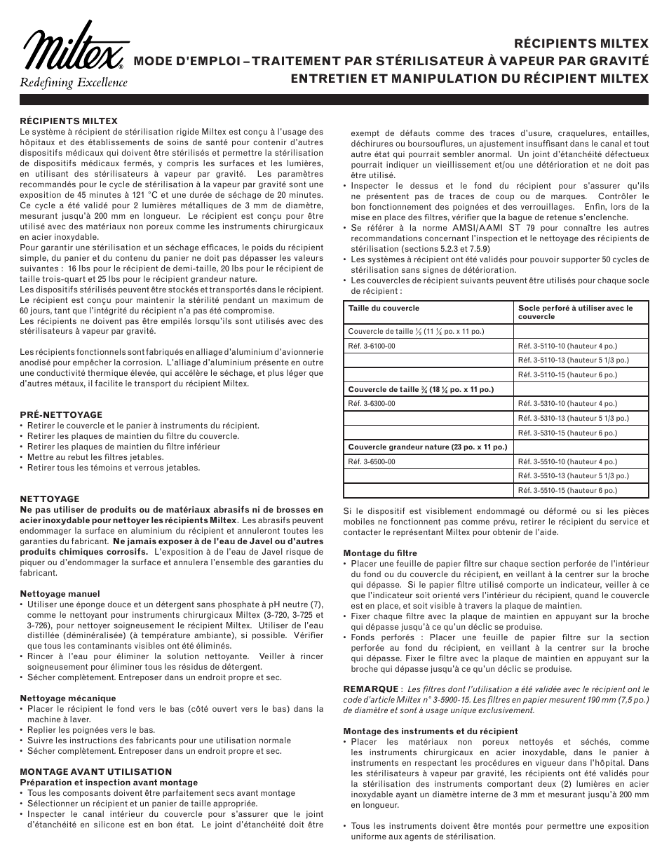 Integra LifeSciences Sterilization Containers, Integra Miltex User Manual | Page 13 / 36