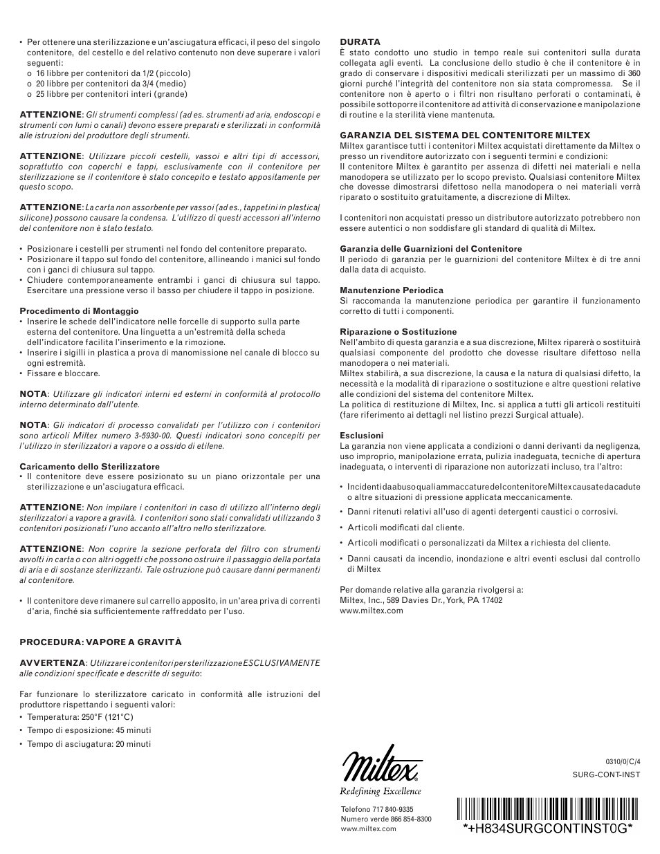 Integra LifeSciences Sterilization Containers, Integra Miltex User Manual | Page 26 / 36