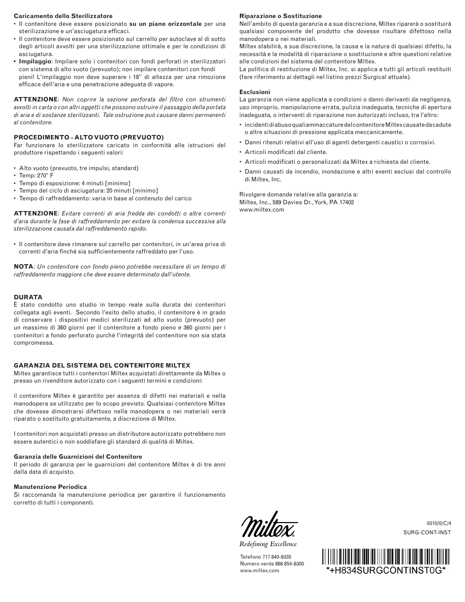 Integra LifeSciences Sterilization Containers, Integra Miltex User Manual | Page 30 / 36