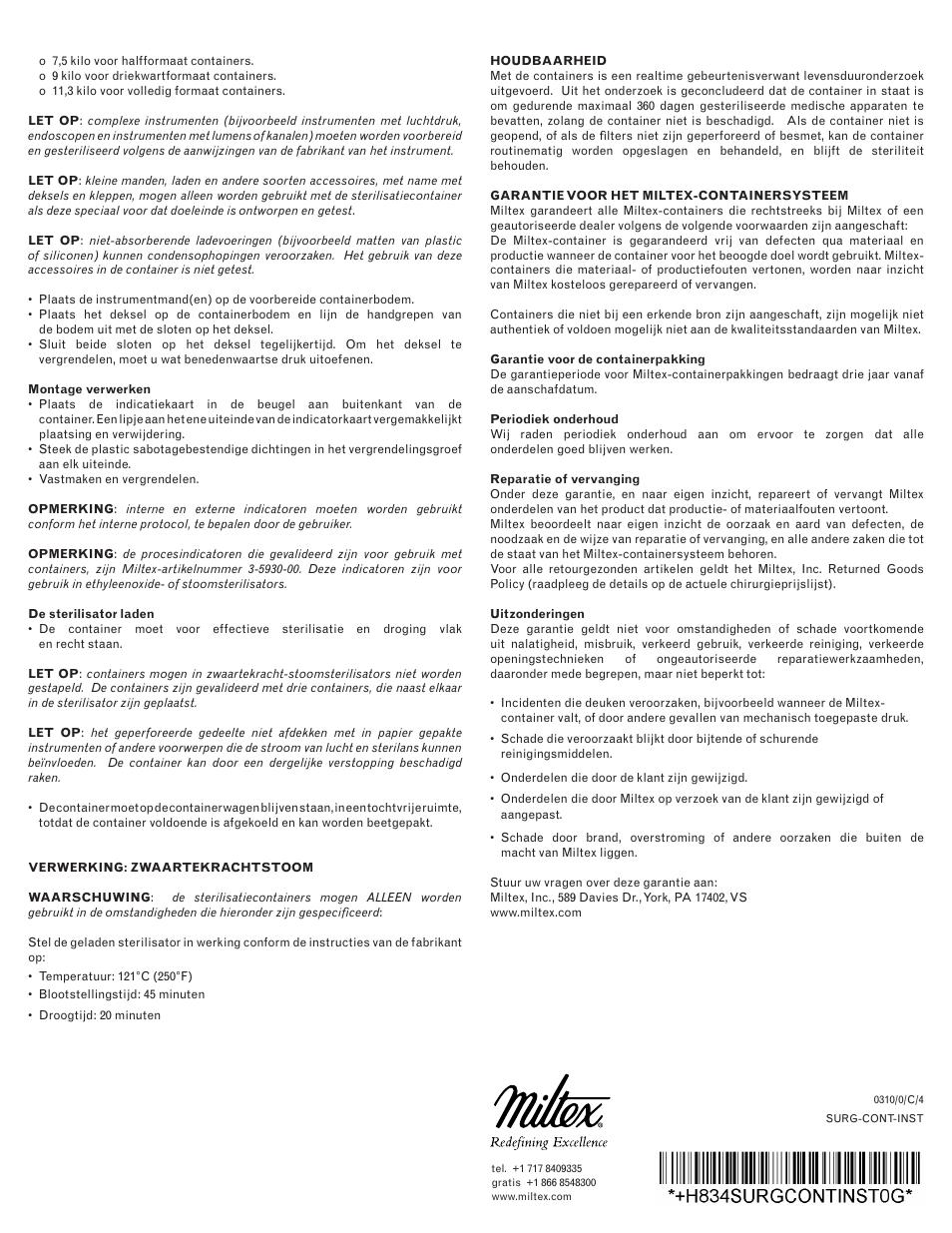 Integra LifeSciences Sterilization Containers, Integra Miltex User Manual | Page 32 / 36