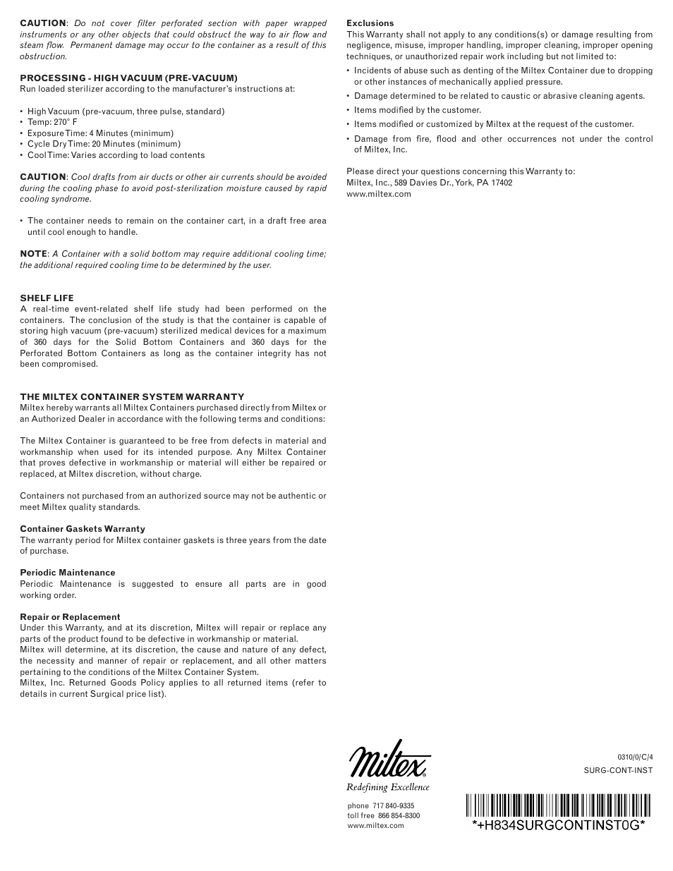 Integra LifeSciences Sterilization Containers, Integra Miltex User Manual | Page 6 / 36