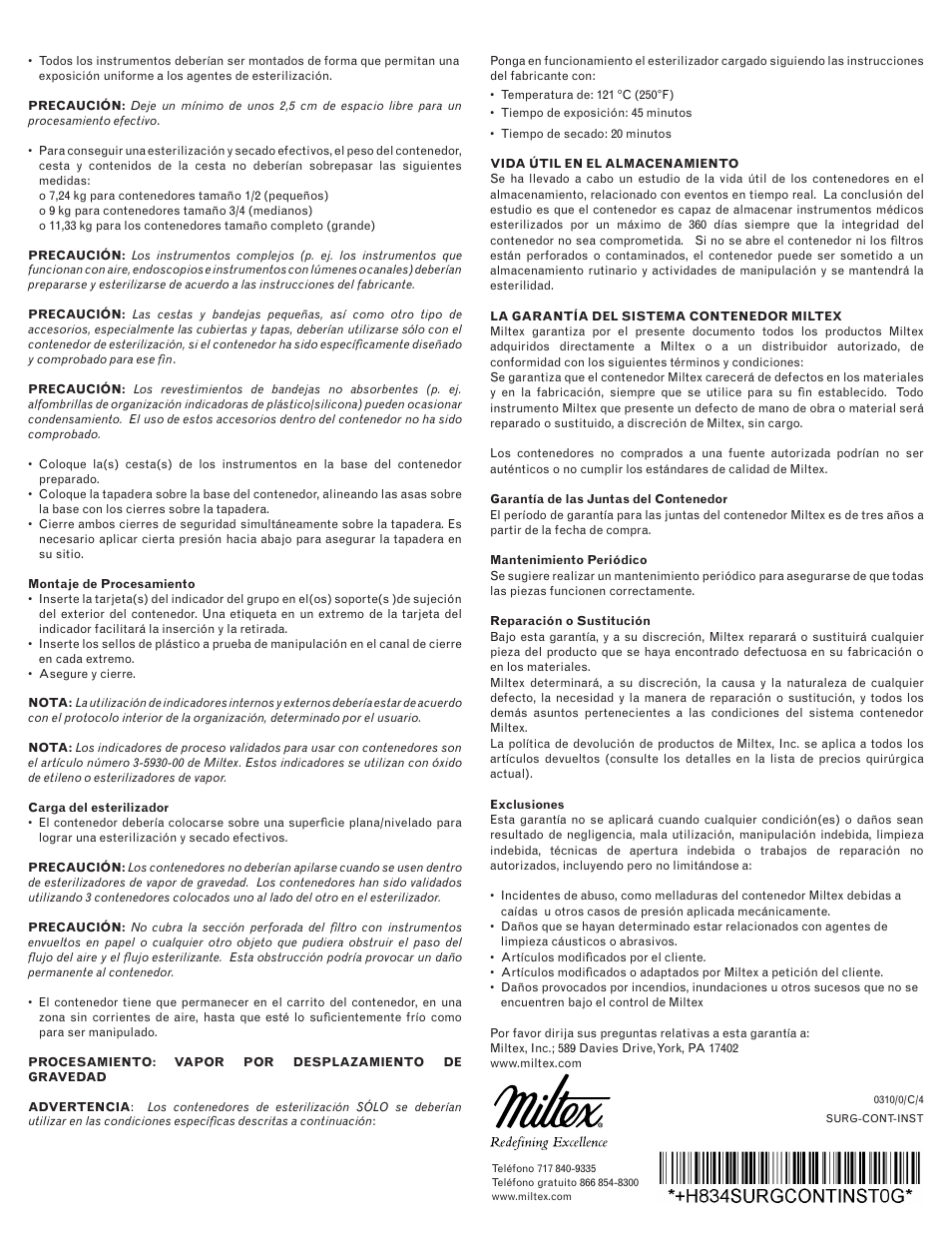Integra LifeSciences Sterilization Containers, Integra Miltex User Manual | Page 8 / 36