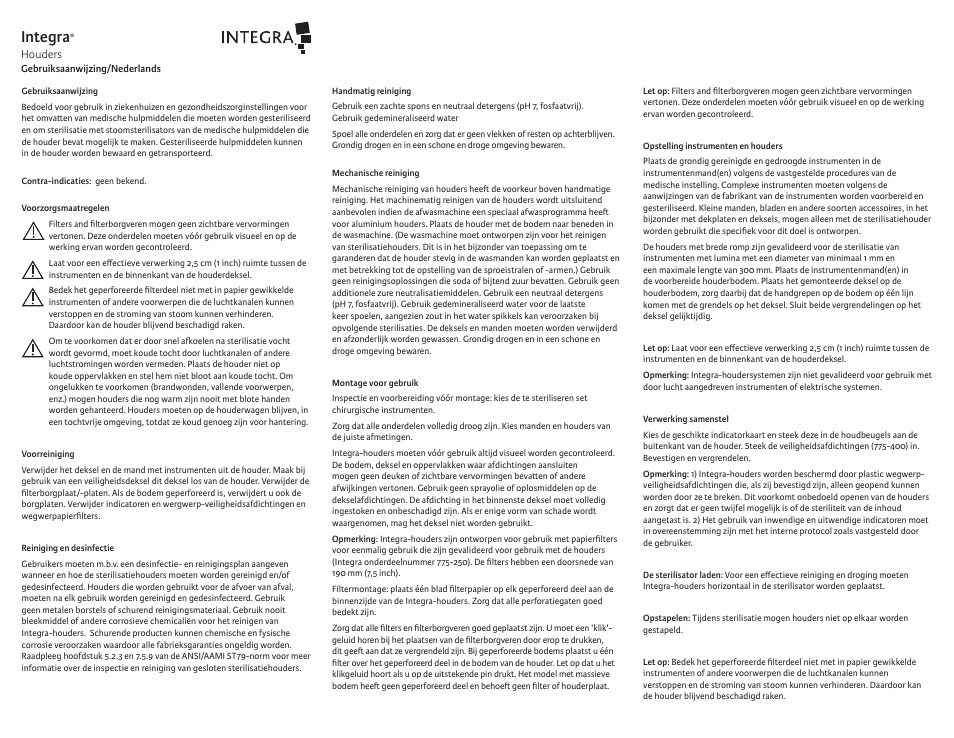 Integra | Integra LifeSciences Sterilization Containers, Miltex User Manual | Page 11 / 12