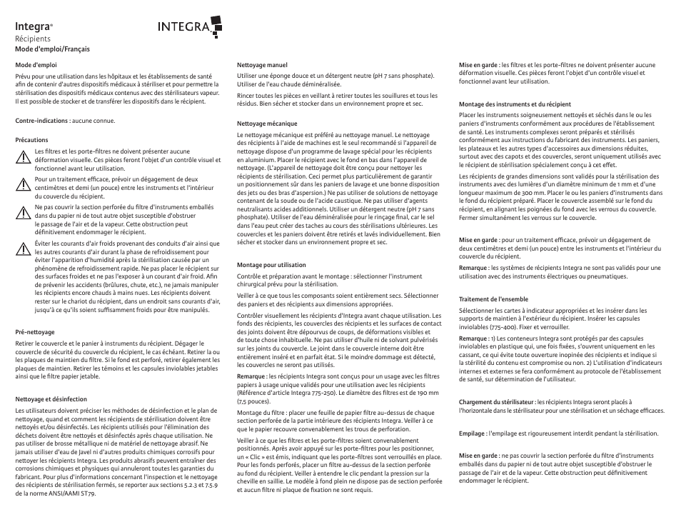 Integra | Integra LifeSciences Sterilization Containers, Miltex User Manual | Page 3 / 12