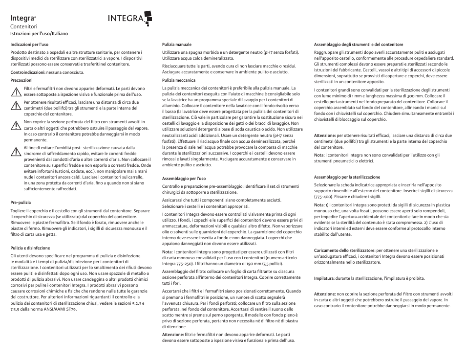 Integra | Integra LifeSciences Sterilization Containers, Miltex User Manual | Page 7 / 12