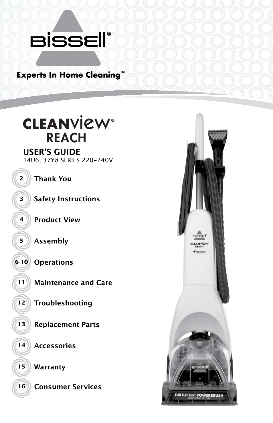 Bissell 37Y8E User Manual | 16 pages