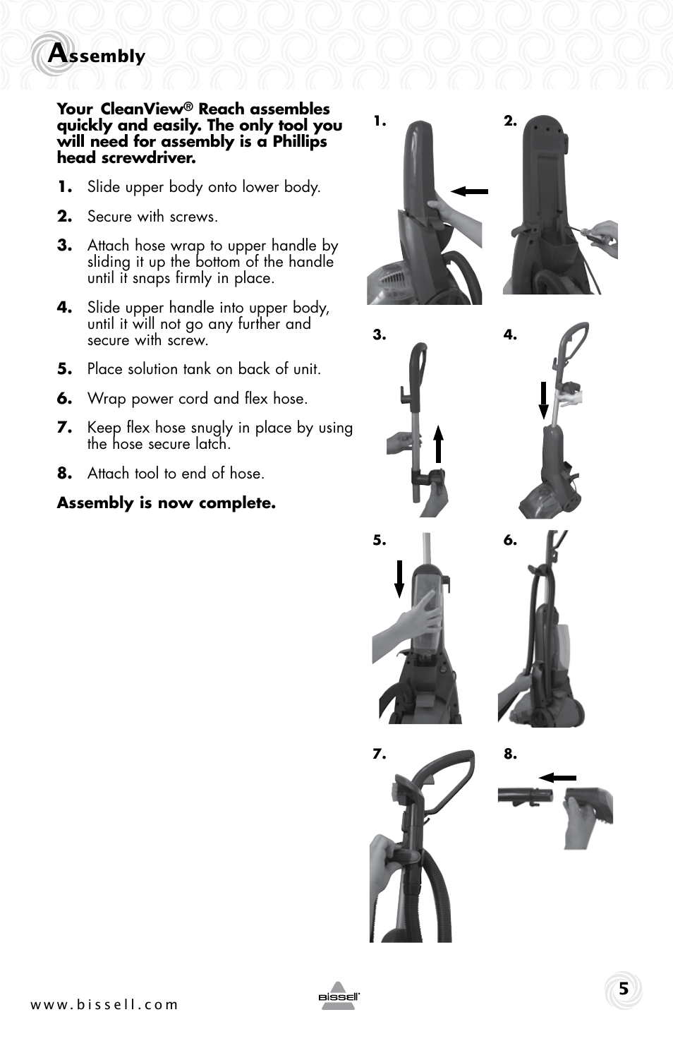 Bissell 37Y8E User Manual | Page 5 / 16