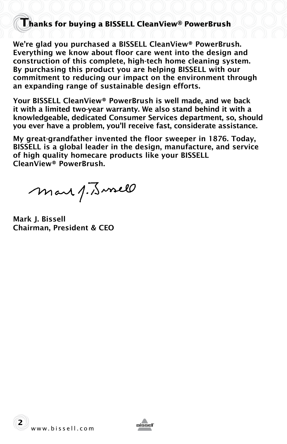 Bissell 44L6E User Manual | Page 2 / 16