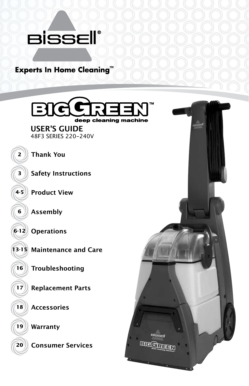 Bissell 48F3ER User Manual | 20 pages