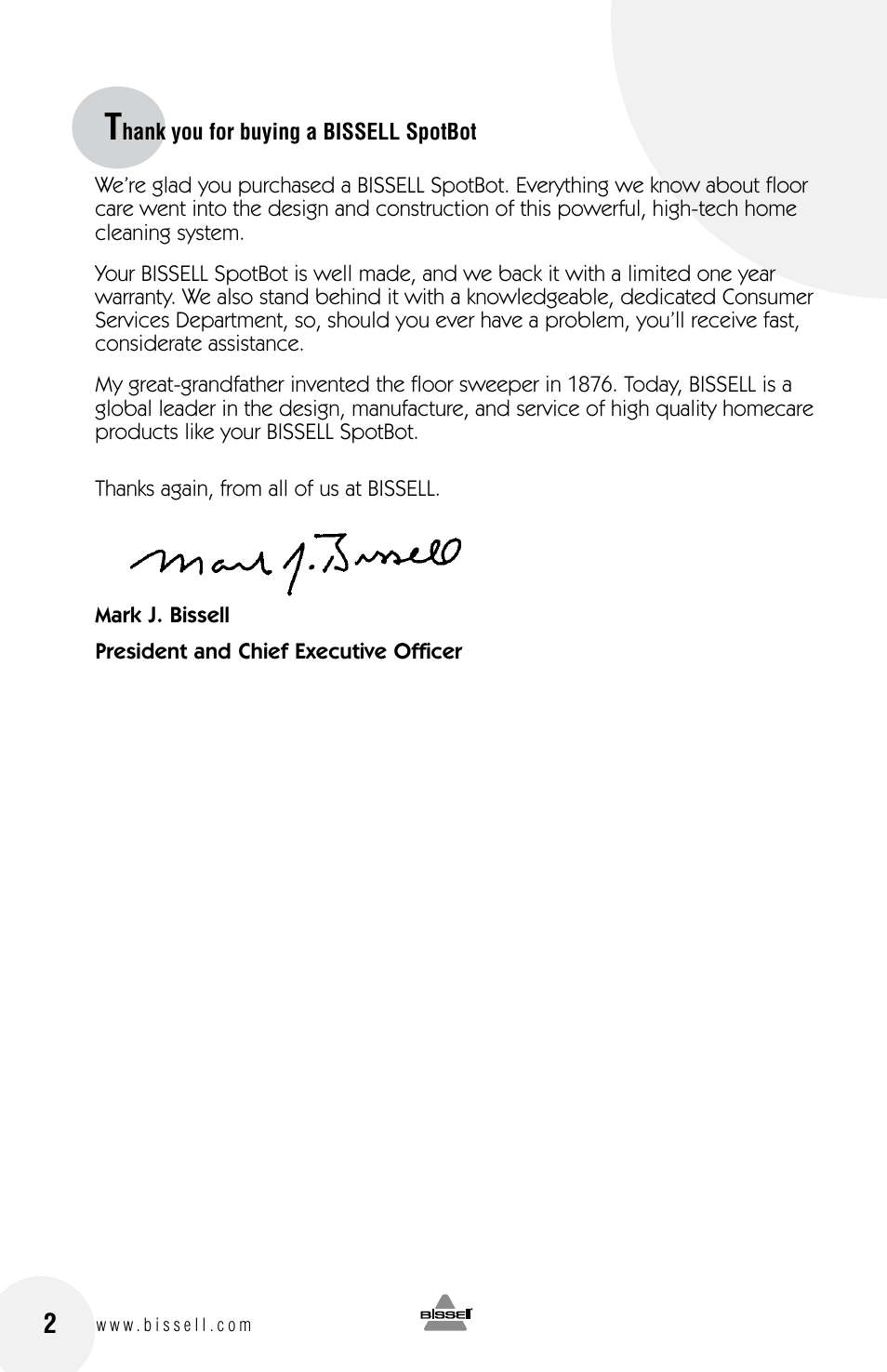 Bissell Spot Bot  88D6 series User Manual | Page 2 / 16